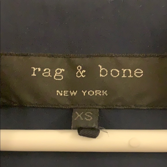 Rag & Bone Navy Silk Bomber - Picture 6 of 8
